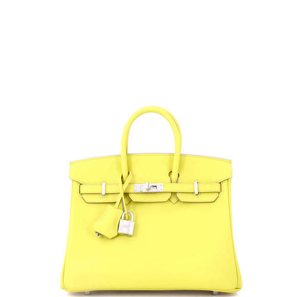 Hermes Birkin 25 Yellow Swift with Palladium Hardware - Picture 1 of 7